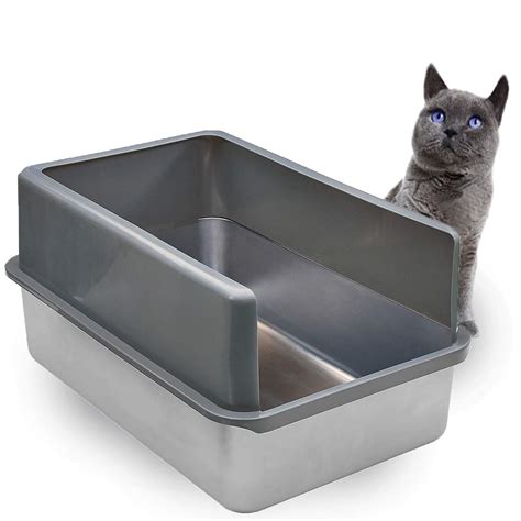 extra large stainless steel cat litter box|largest stainless steel litter box.